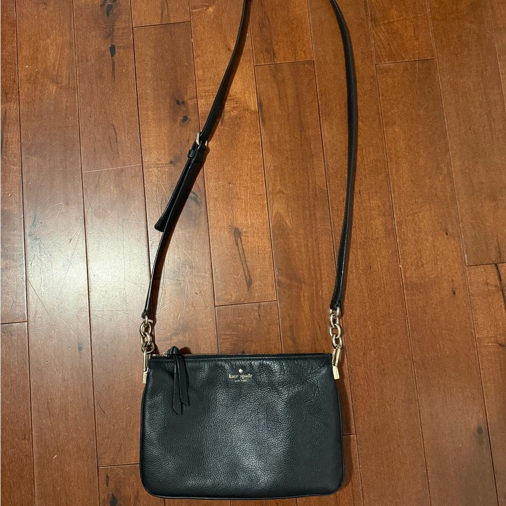 Black Leather Crossbody Bag